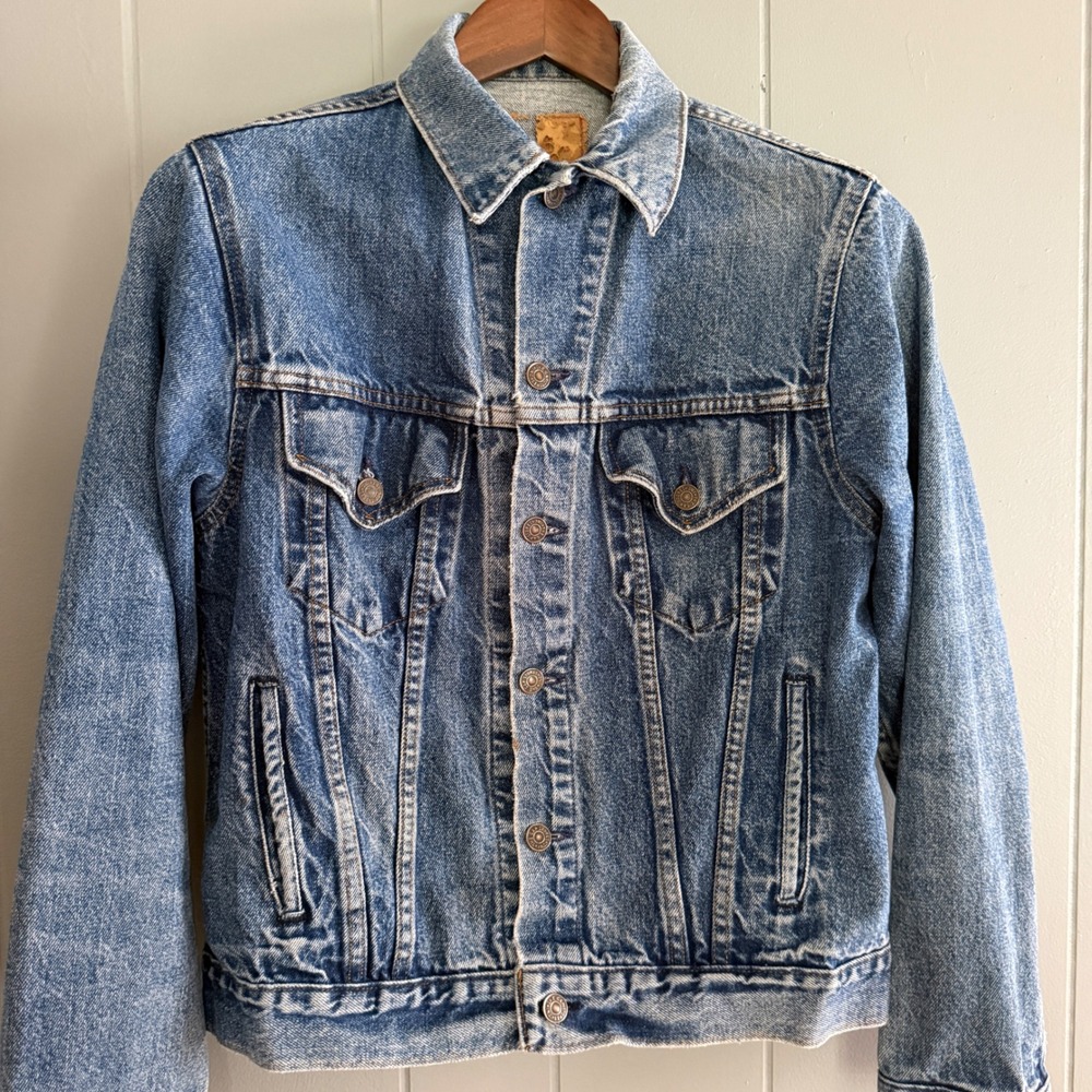 Vtg The Gap Stores Denim Trucker Jacket 80s 90s Acid Wash Indie Sleaze Unisex M